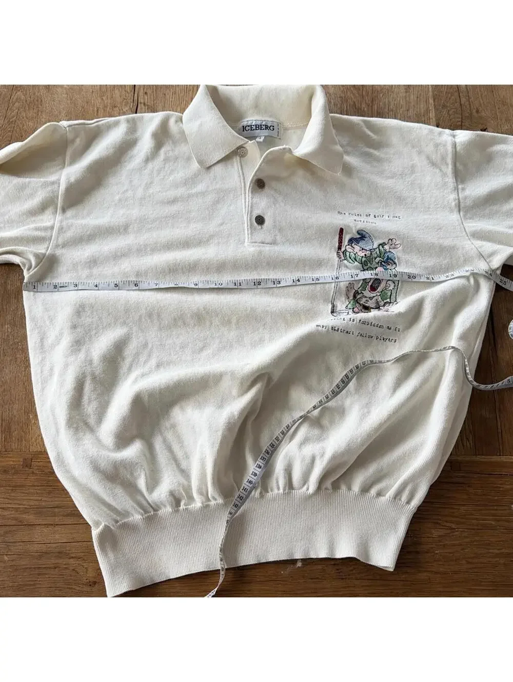 Vintage Iceberg Cream Cartoon Embroidered Sneezing
